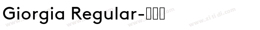 Giorgia Regular字体转换